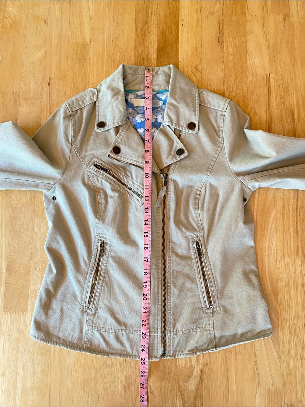 Boden Wren Cotton Canvas Moto Jacket Size 8/Medium - Picture 5 of 7